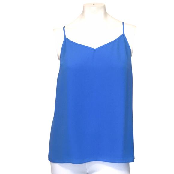 Lilly Pulitzer Blue Top Straps V-Neck Swing Size Medium - Picture 1 of 7